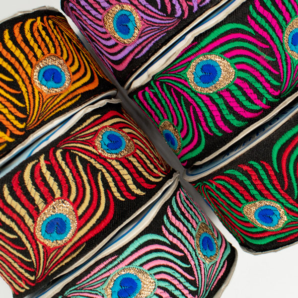 Embroidered Fancy Jacquard Ribbon-5cm