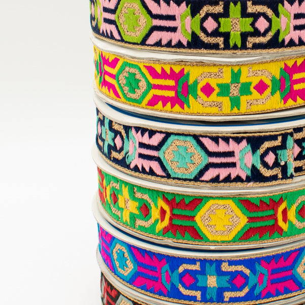 Embroidered Fancy Jacquard Ribbon-2cm