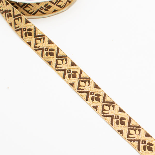 Embroidered Fancy Jacquard Ribbon-2cm