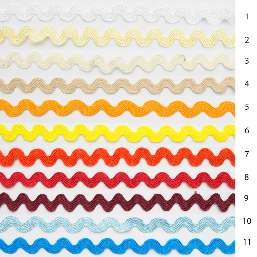 1/2 Cotton Ric Rac Zig Zag Trim - 36 Yards - Many Colors Available!