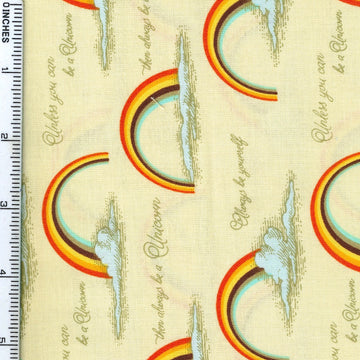 Riley Blake Designs Rainbow & Cloud on Cream Cotton Prints