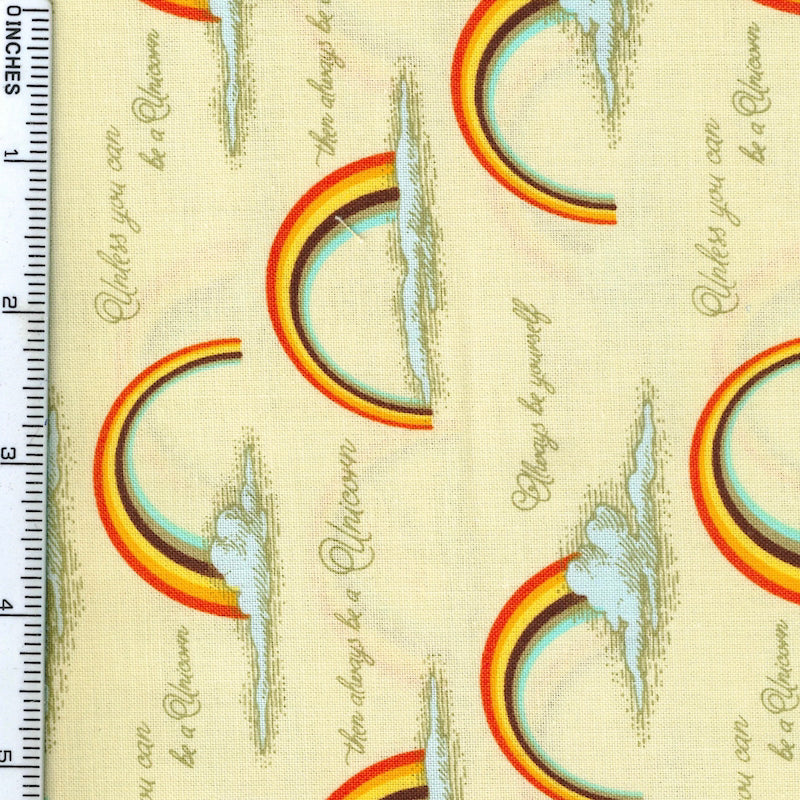 Riley Blake Designs Rainbow & Cloud on Cream Cotton Prints