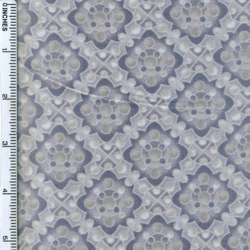 Riley Blake Designs Grey Floral Checks Cotton Prints