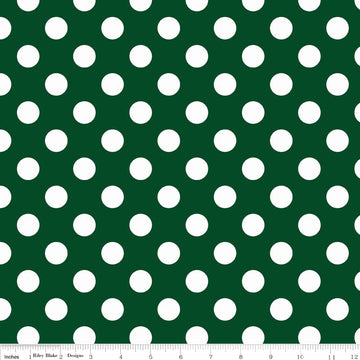 Riley Blake Designs White Dots on Green Cotton Prints