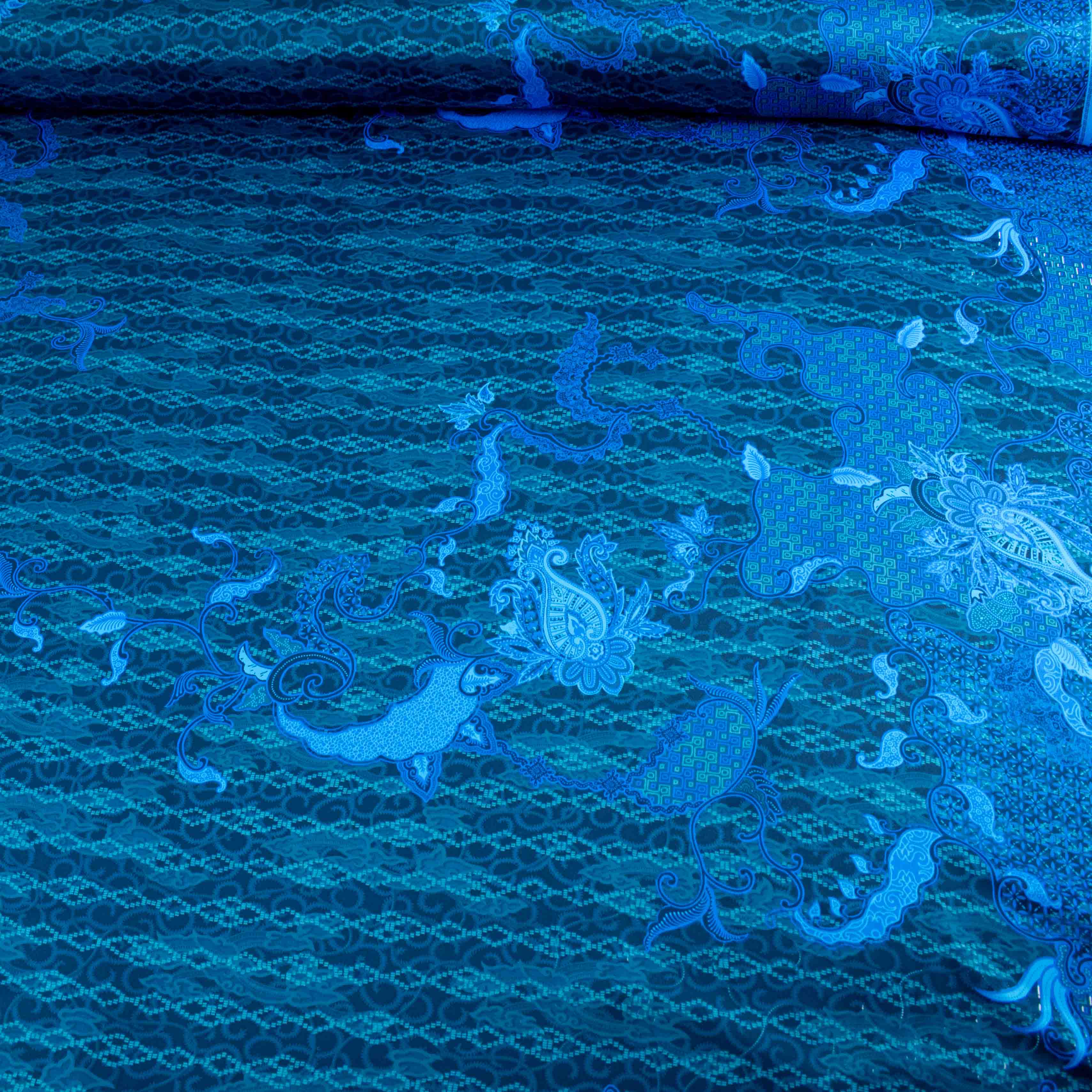 Sand Wash Prints Design-640 Blue Paisley & Geometry