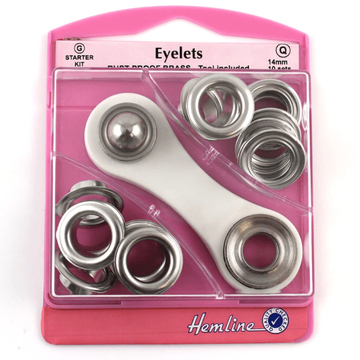 Hemline Eyelets Starter Set 14mm - Nickel