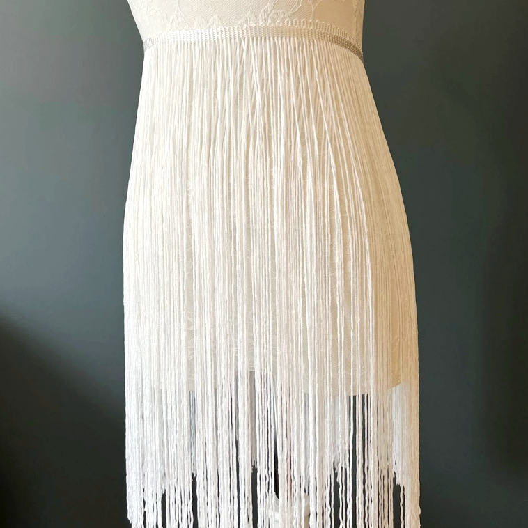 Fringing Lace White- 50CM