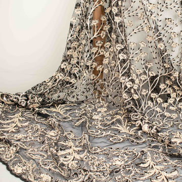 Seed Pearl Sequin Chantilly Lace Cream
