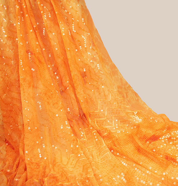 Ombre Embroidered Sequin Chiffon