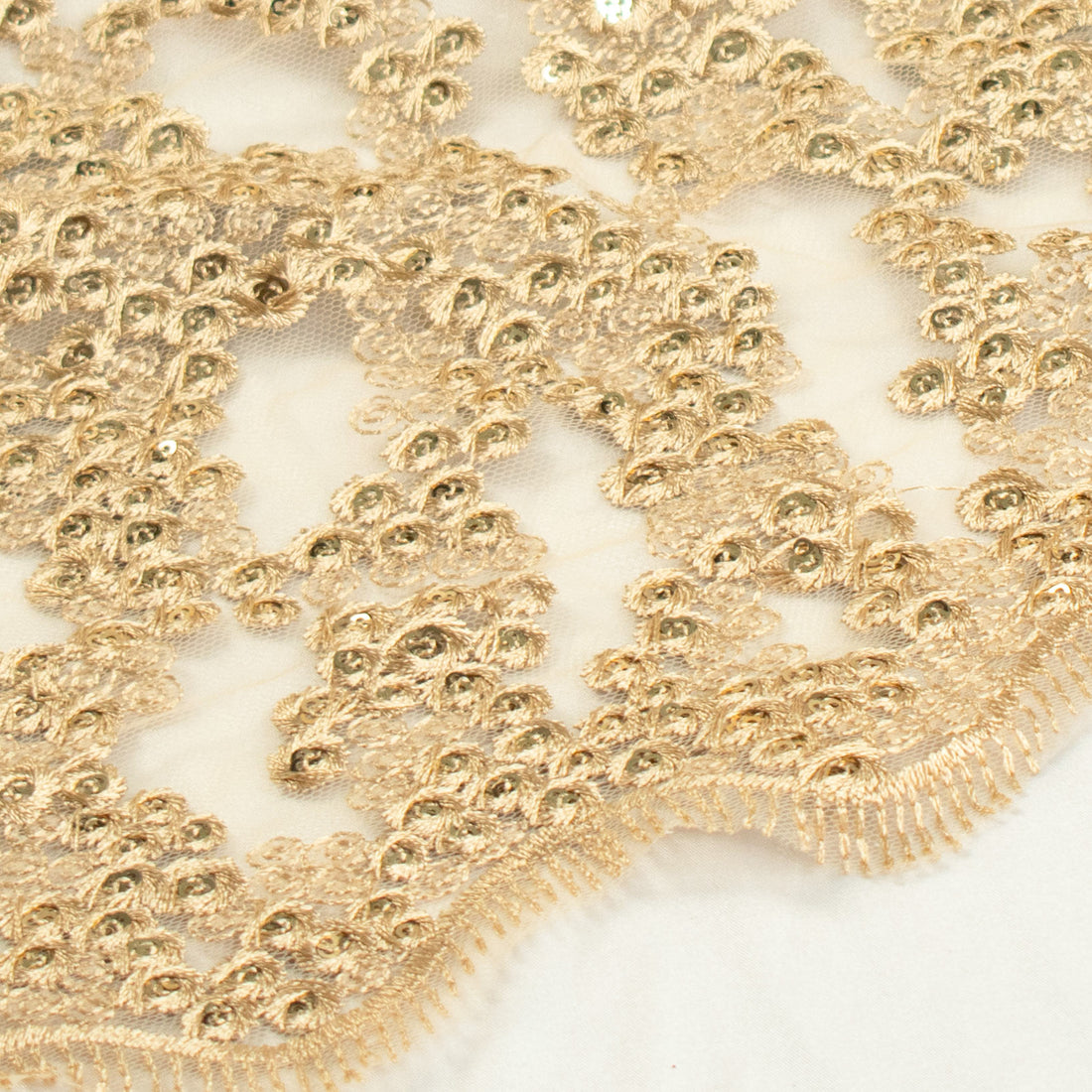 Sequin Embroidery Lace Gold
