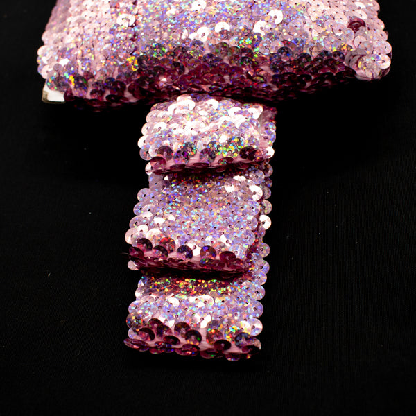 Stretch Sequin Trim 4-Row 40mm
