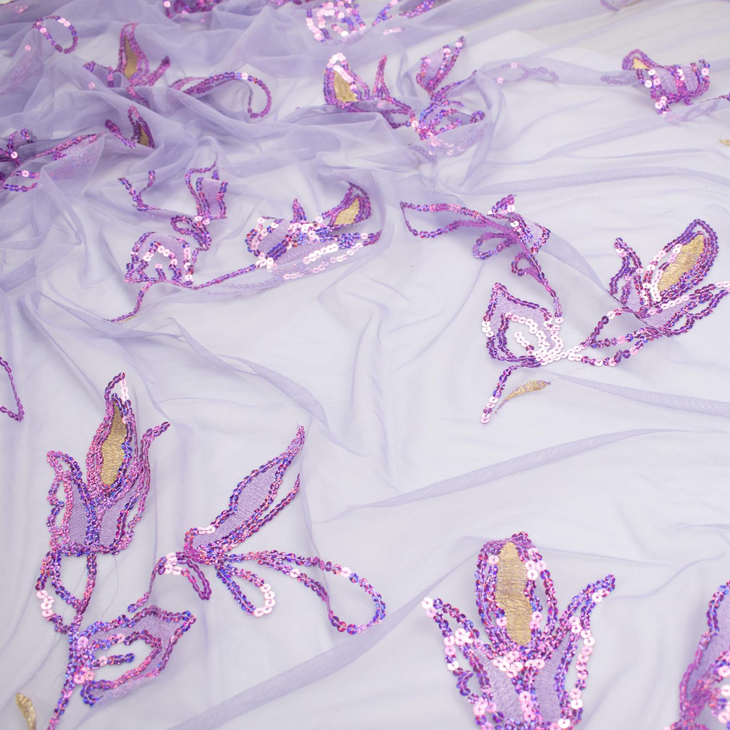 Light Sequin Tulle Lace Design-1
