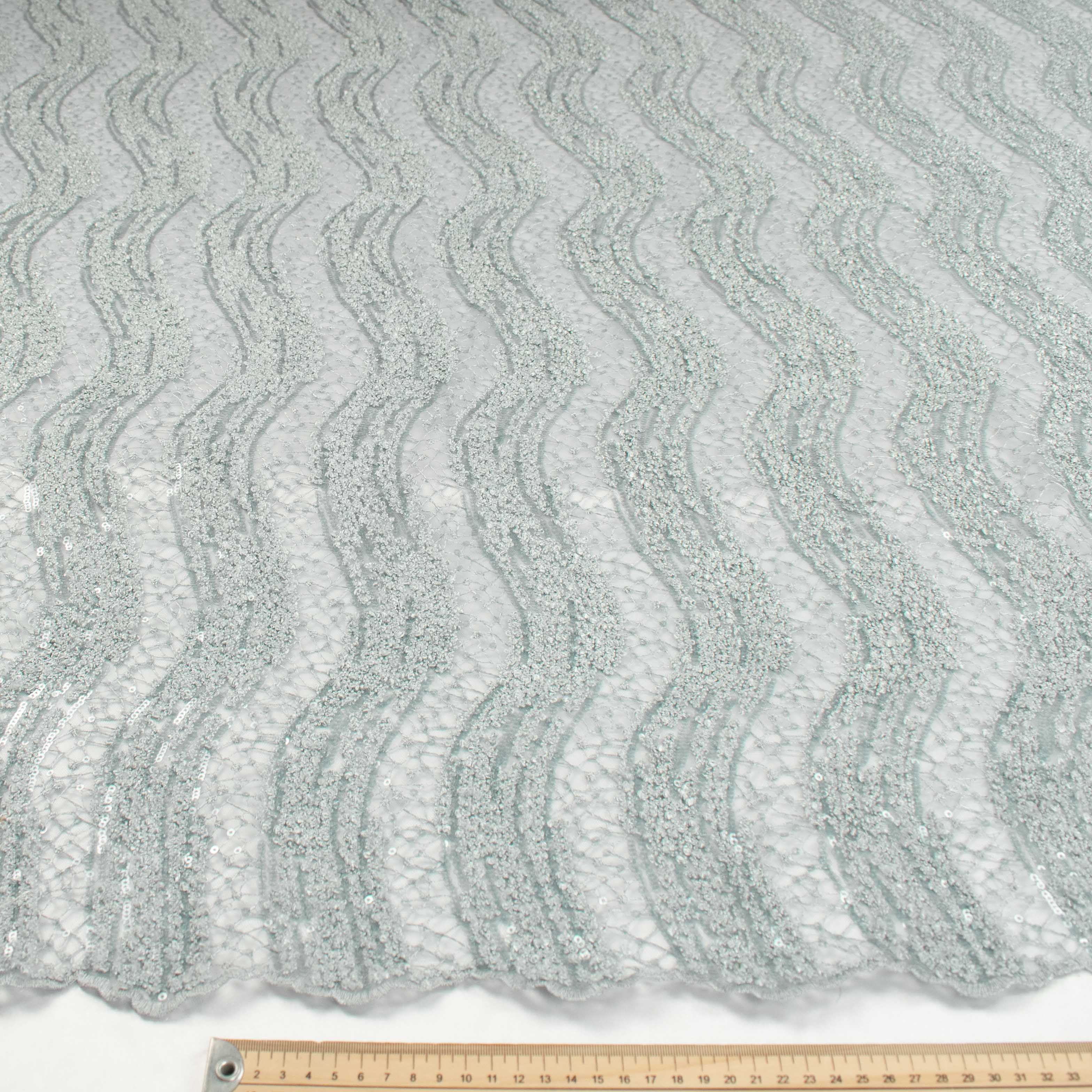 Sequin Boucle Lace Grey