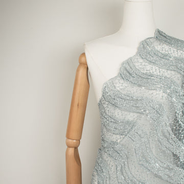 Sequin Boucle Lace Grey