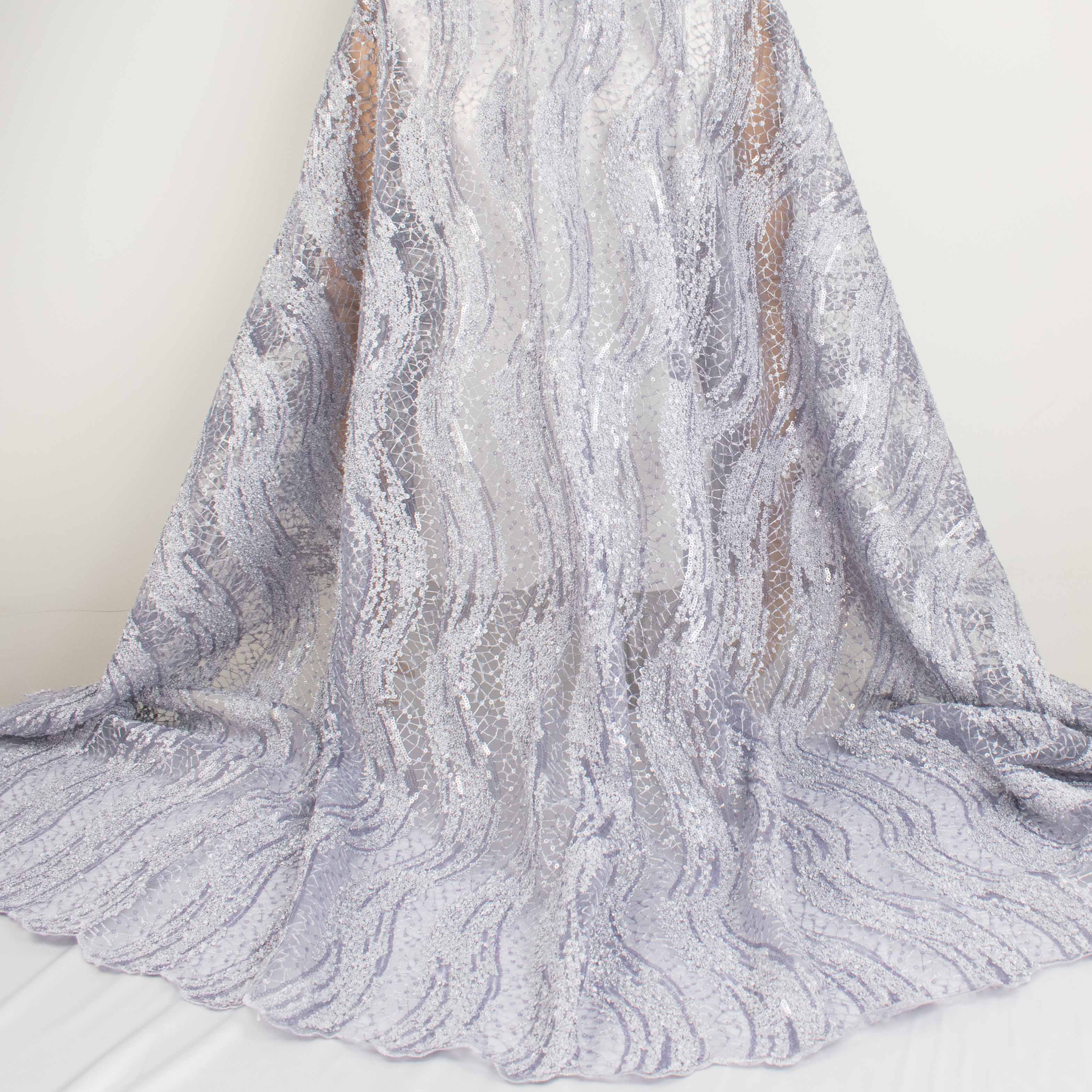 Sequin Boucle Lace Lilac