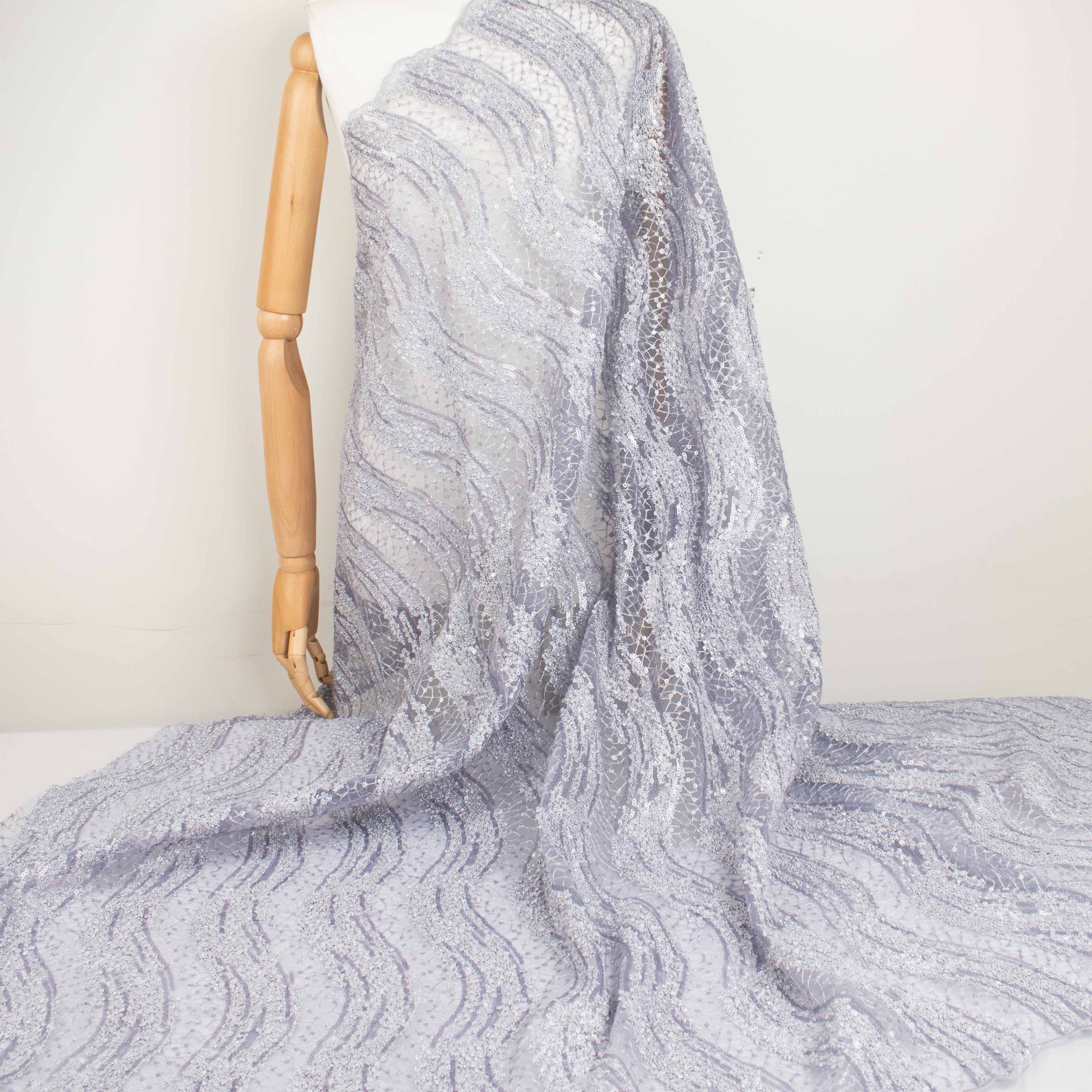 Sequin Boucle Lace Lilac