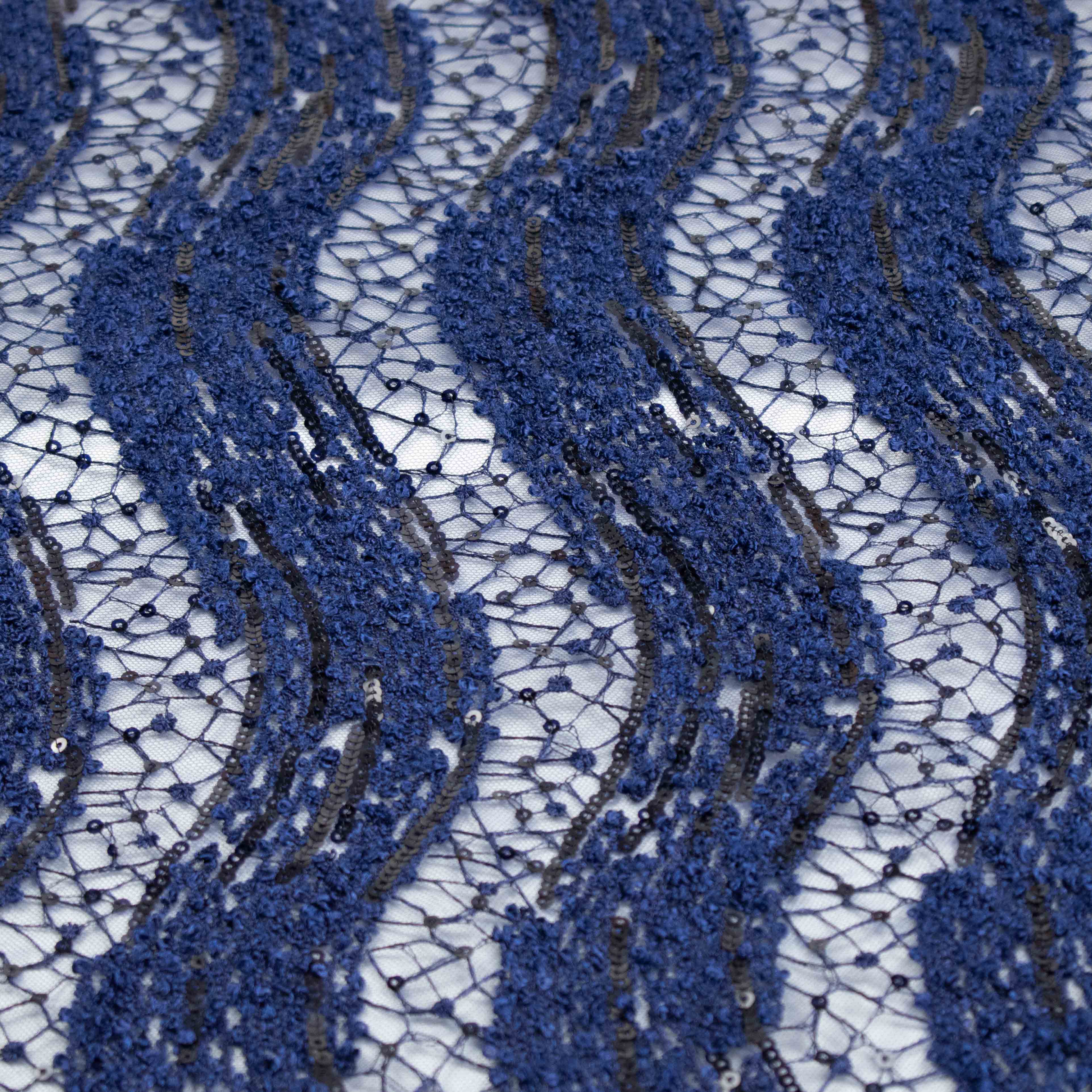 Sequin Boucle Lace Royal Blue
