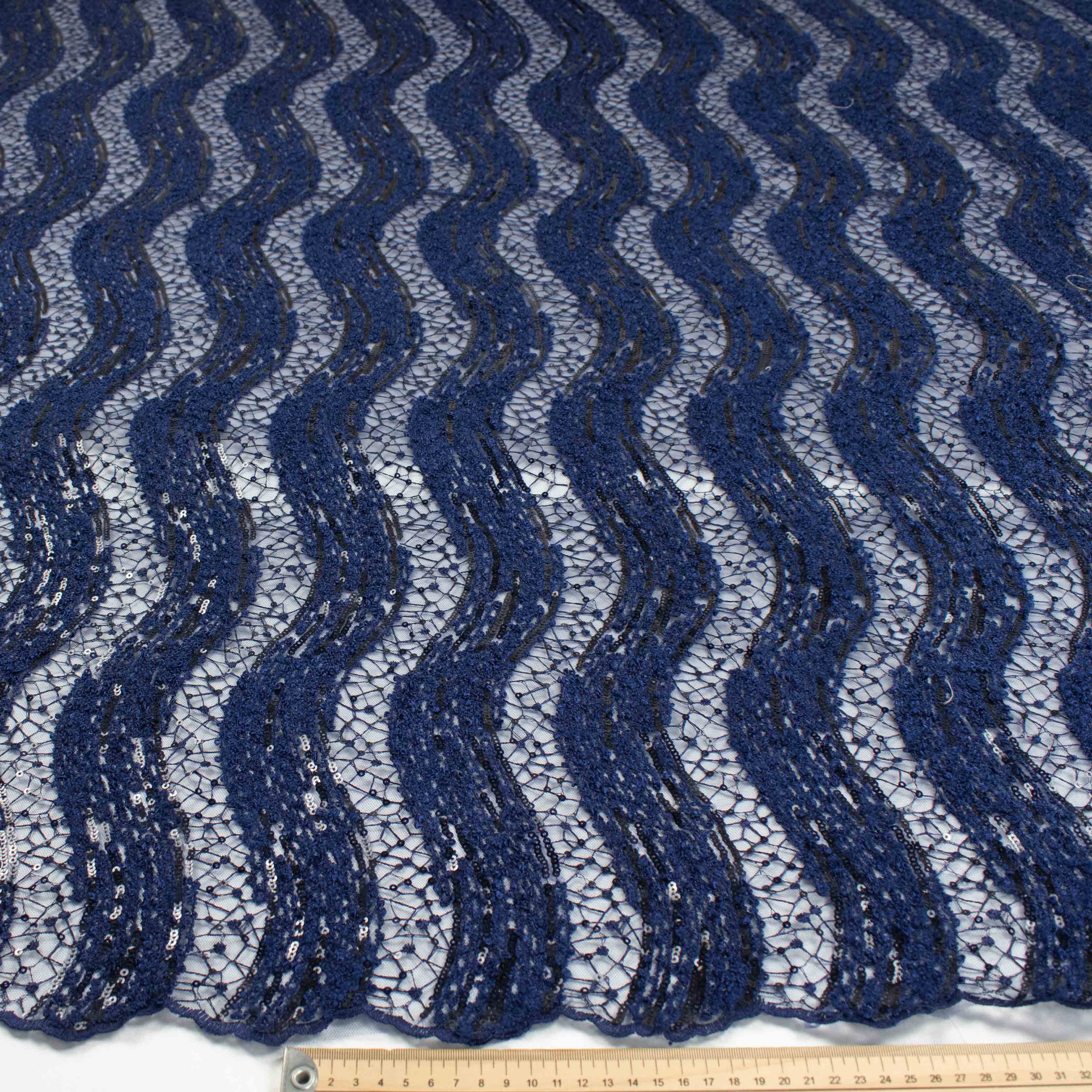 Sequin Boucle Lace Royal Blue