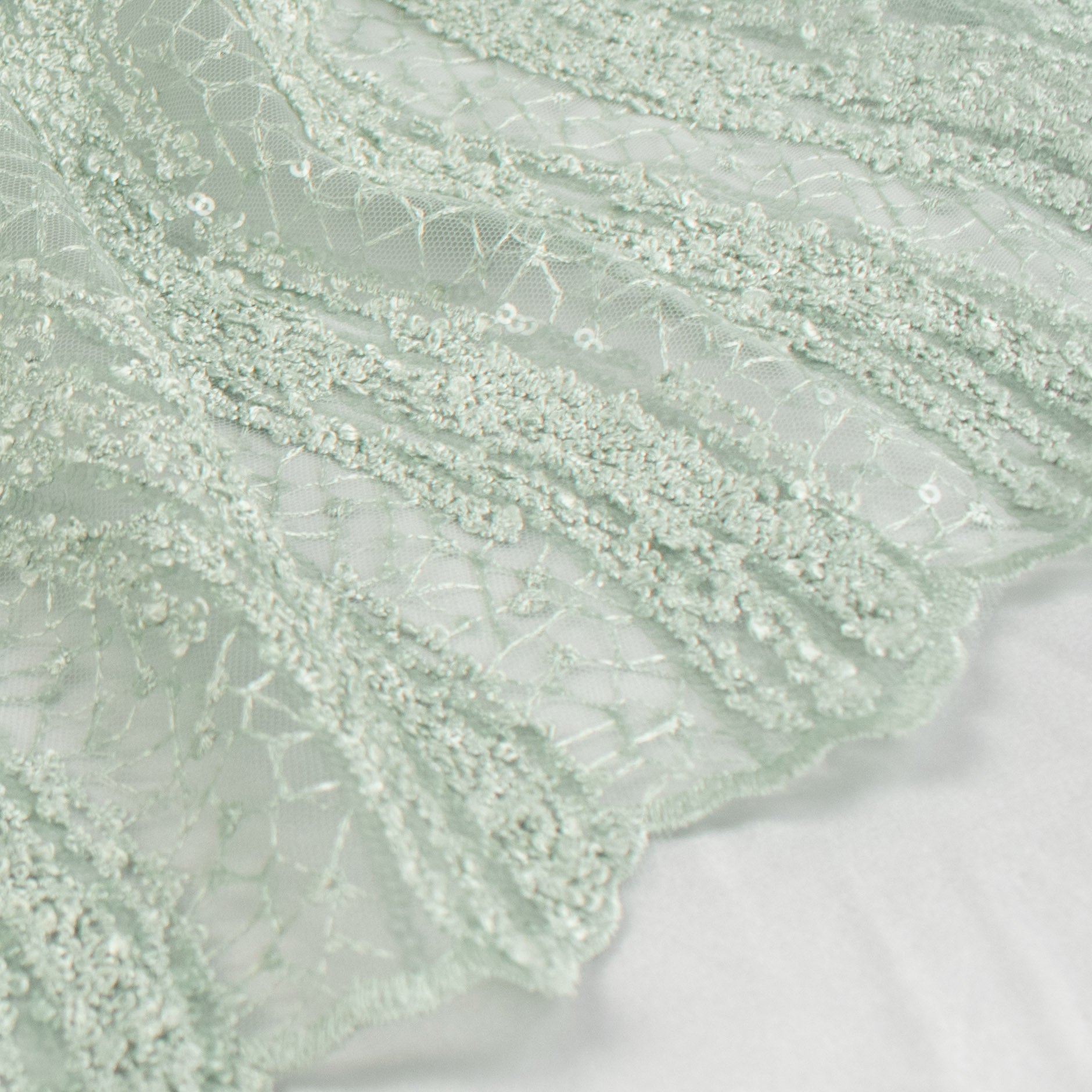 Sequin Boucle Lace Sage