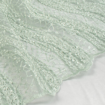 Sequin Boucle Lace Sage