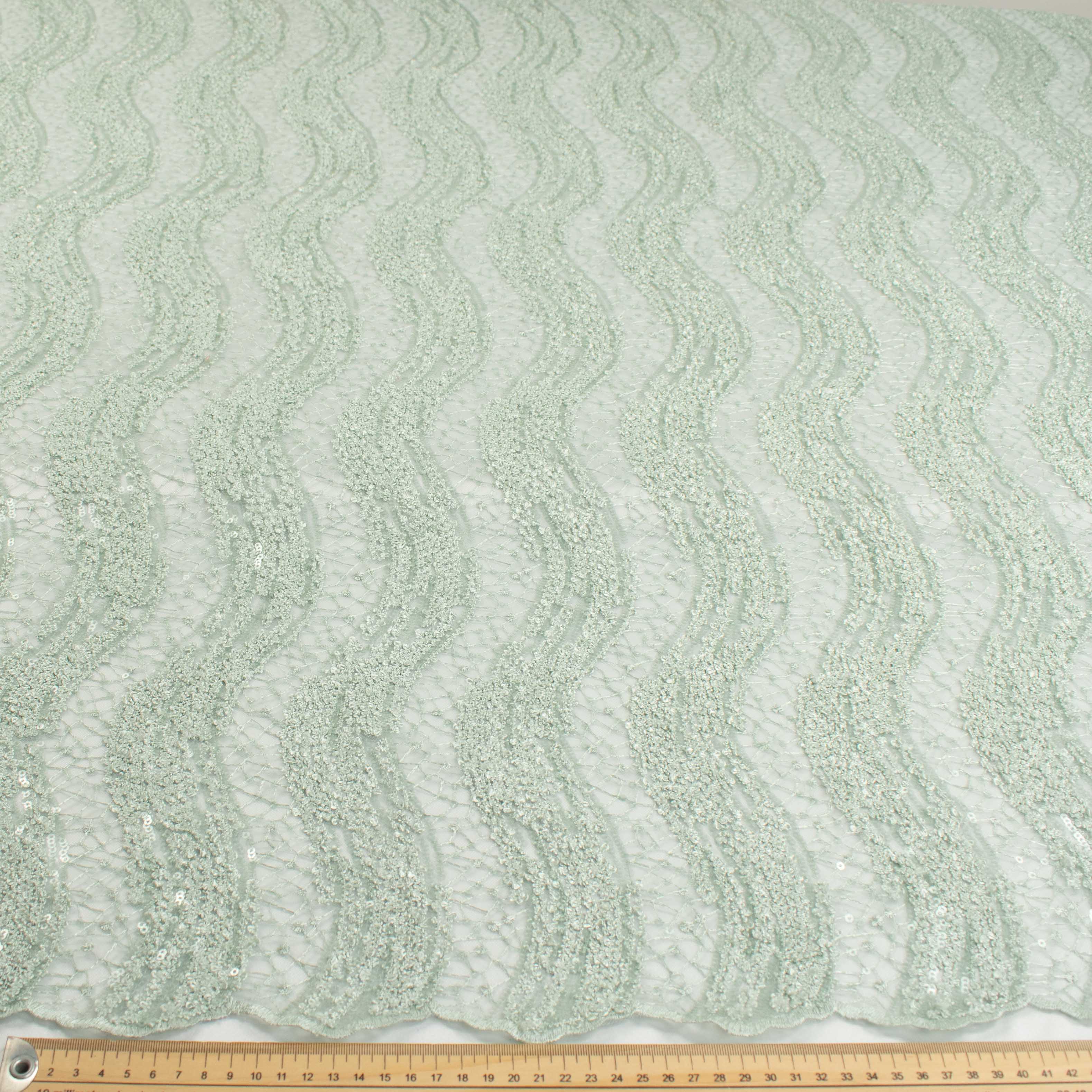 Sequin Boucle Lace Sage