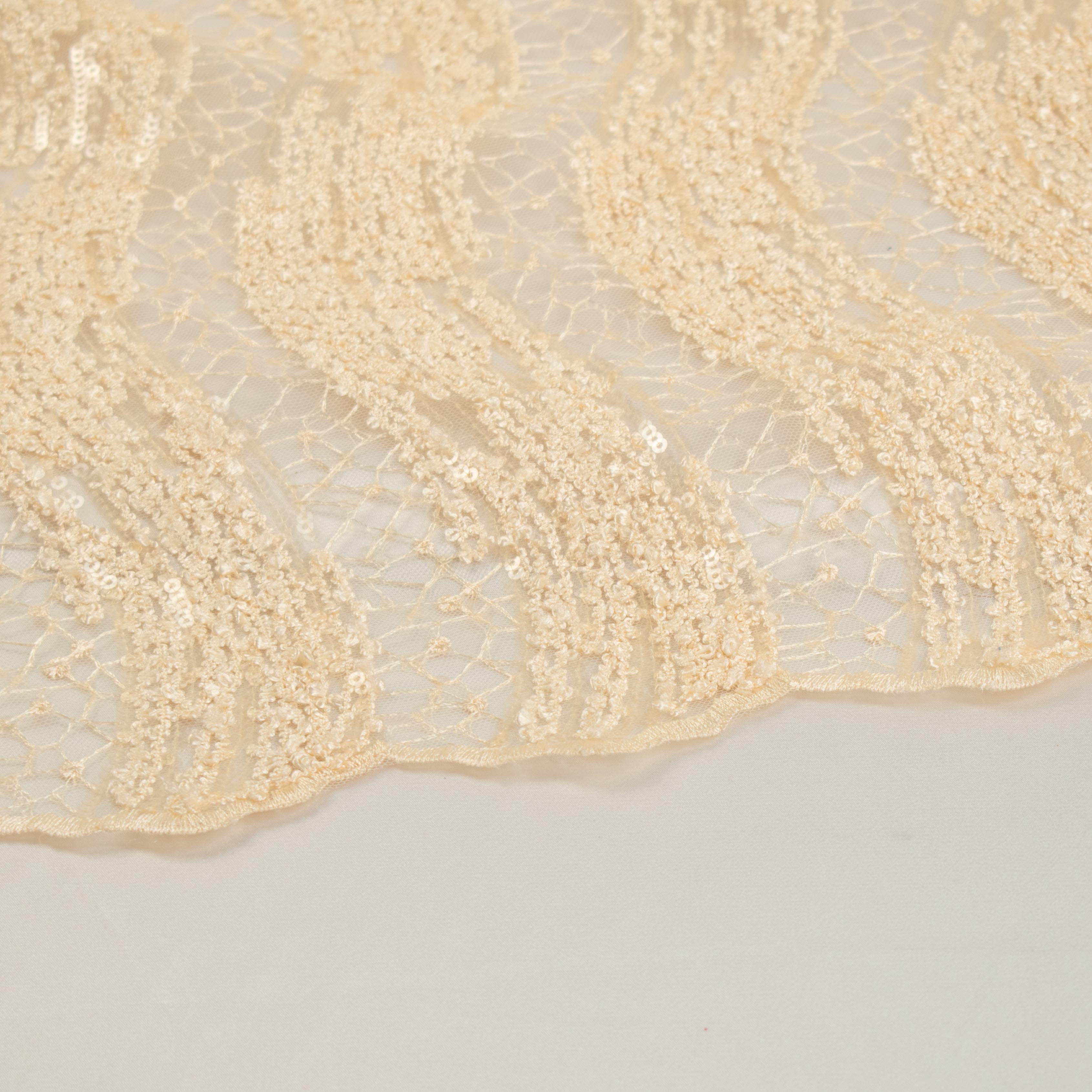 Sequin Boucle Lace Cream