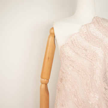 Sequin Boucle Lace Baby Pink