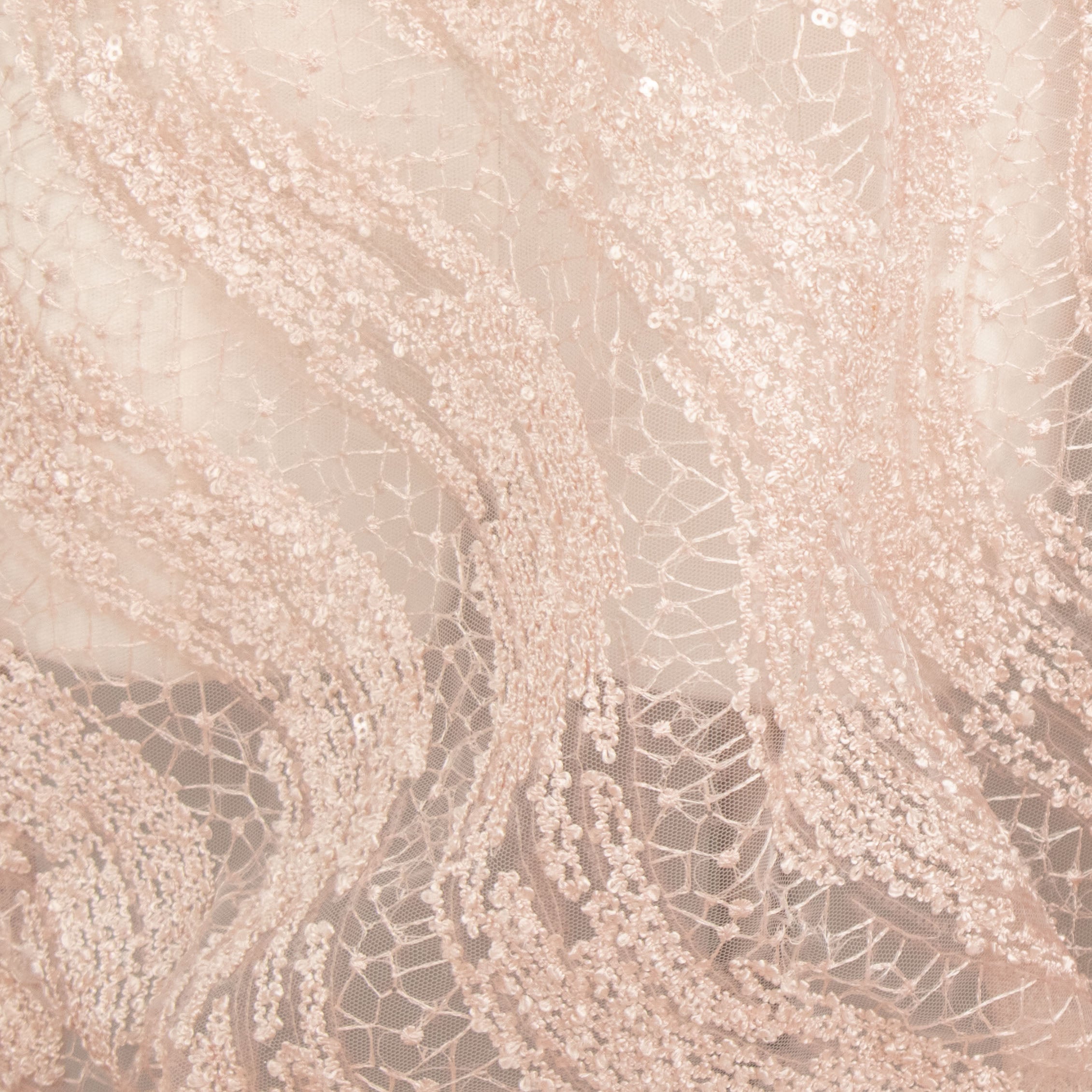 Sequin Boucle Lace Baby Pink