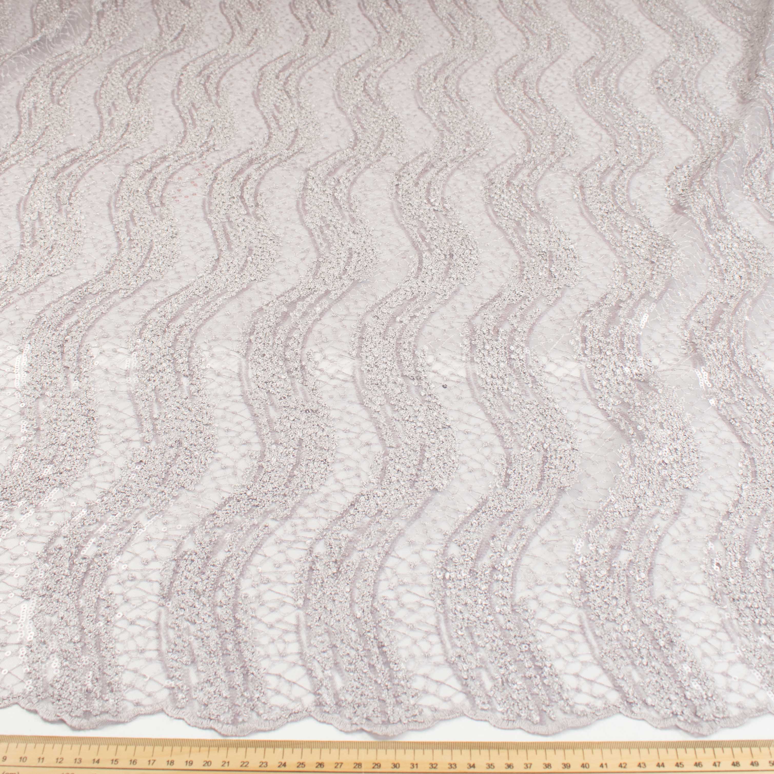 Sequin Boucle Lace Purple Silver