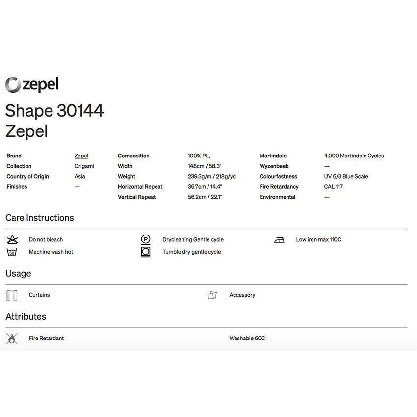 Shape by Zepel Curtain Drapery Fabric