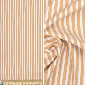 Stripe Shirting Design-18 Camel & White