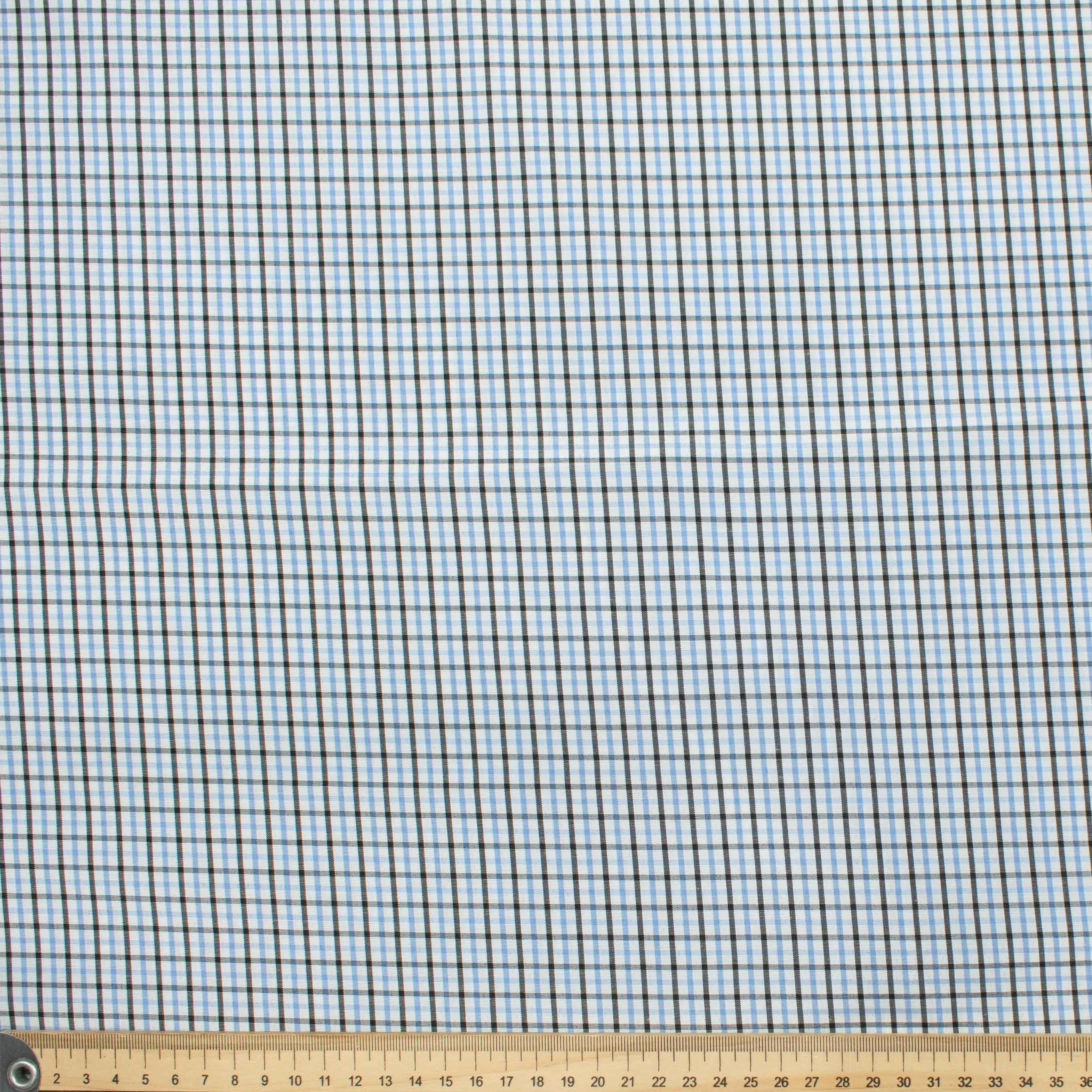 Check Shirting Design-17 Blue & Black