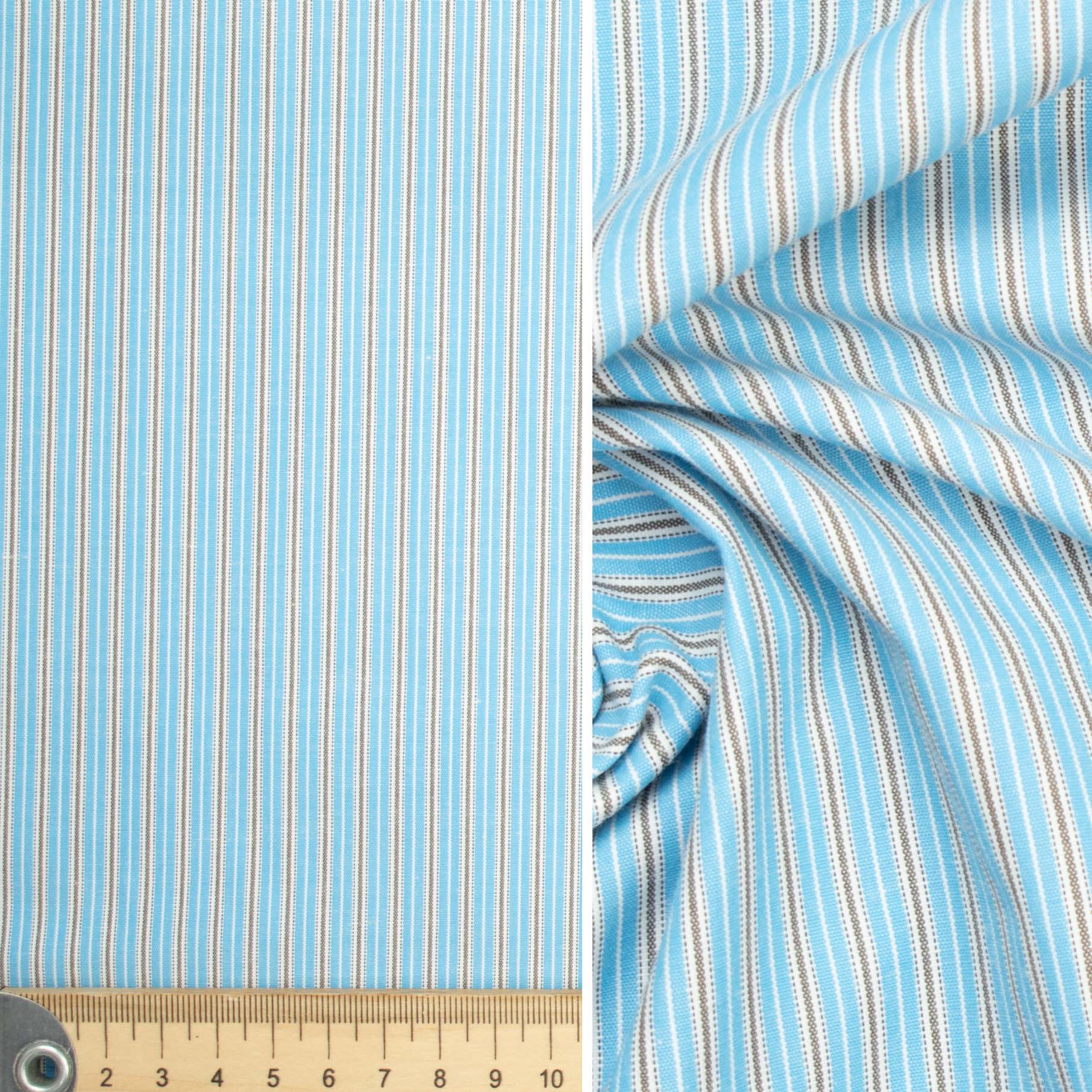 Stripe Shirting Design-30 Blue & Black