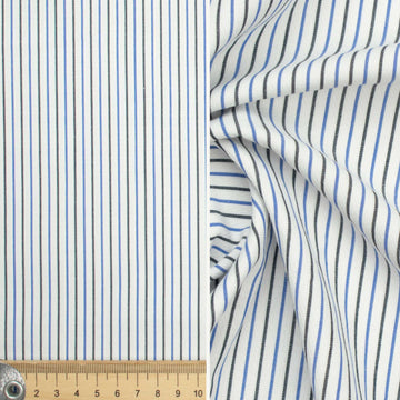 Stripe Shirting Design-40 Blue & Black