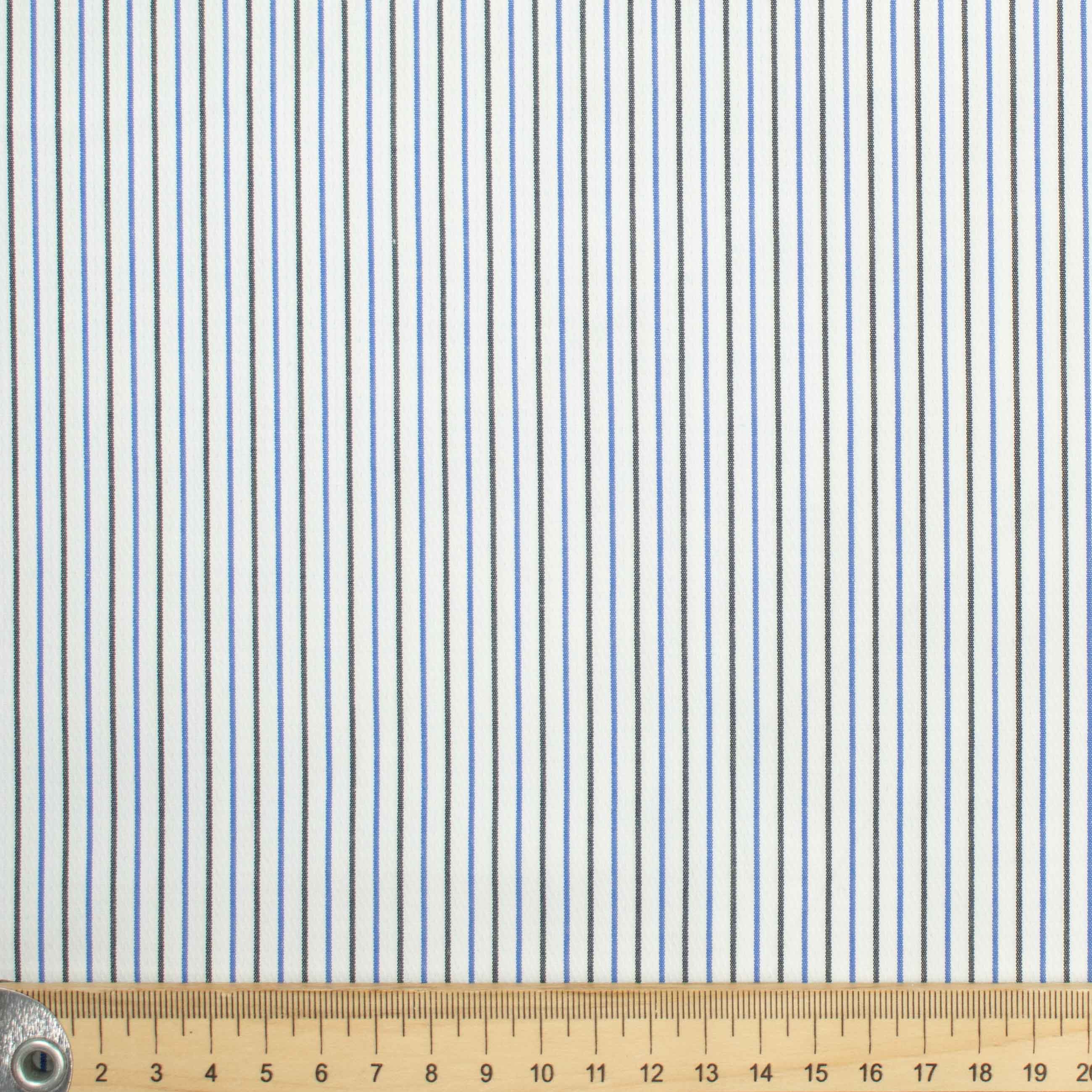 Stripe Shirting Design-40 Blue & Black