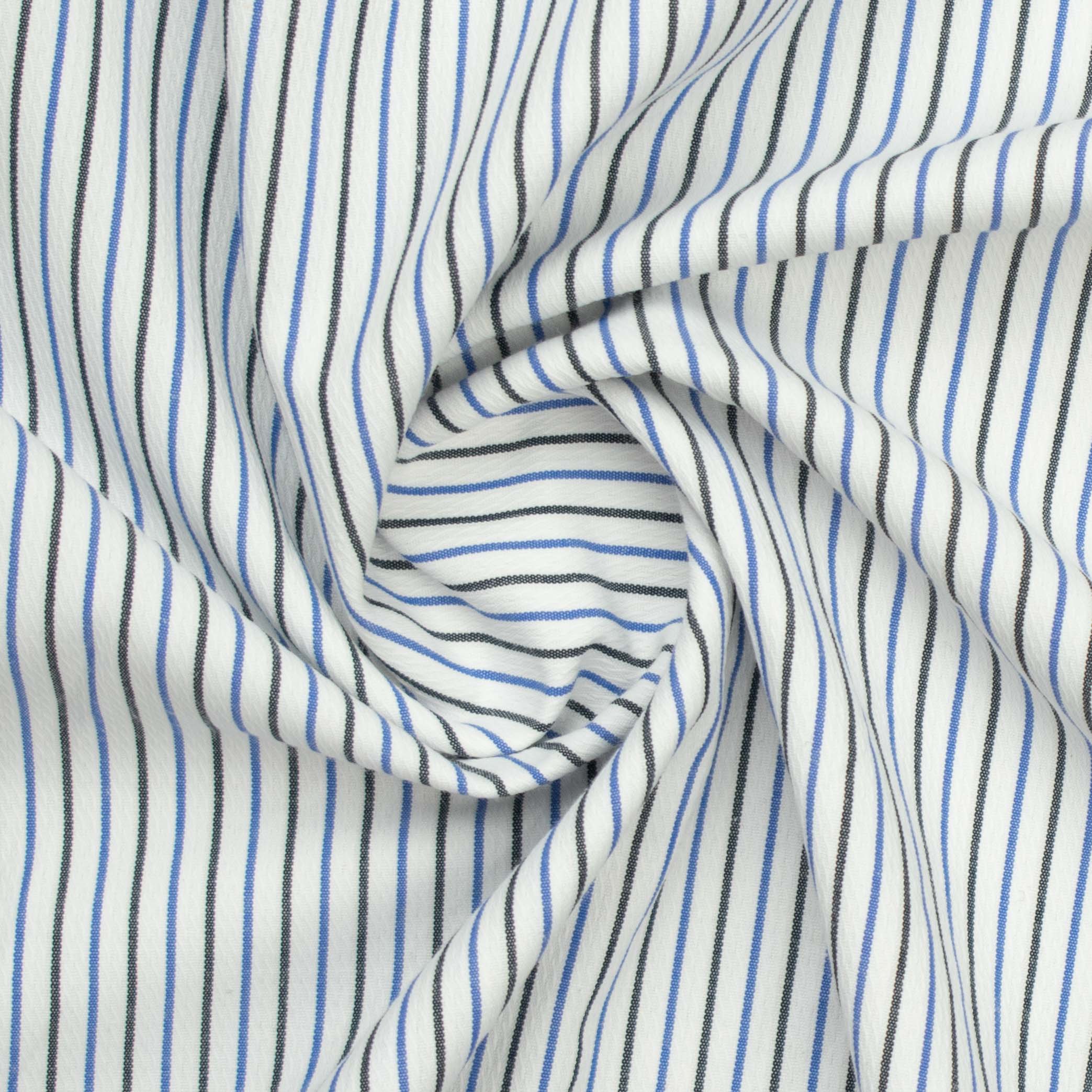 Stripe Shirting Design-40 Blue & Black