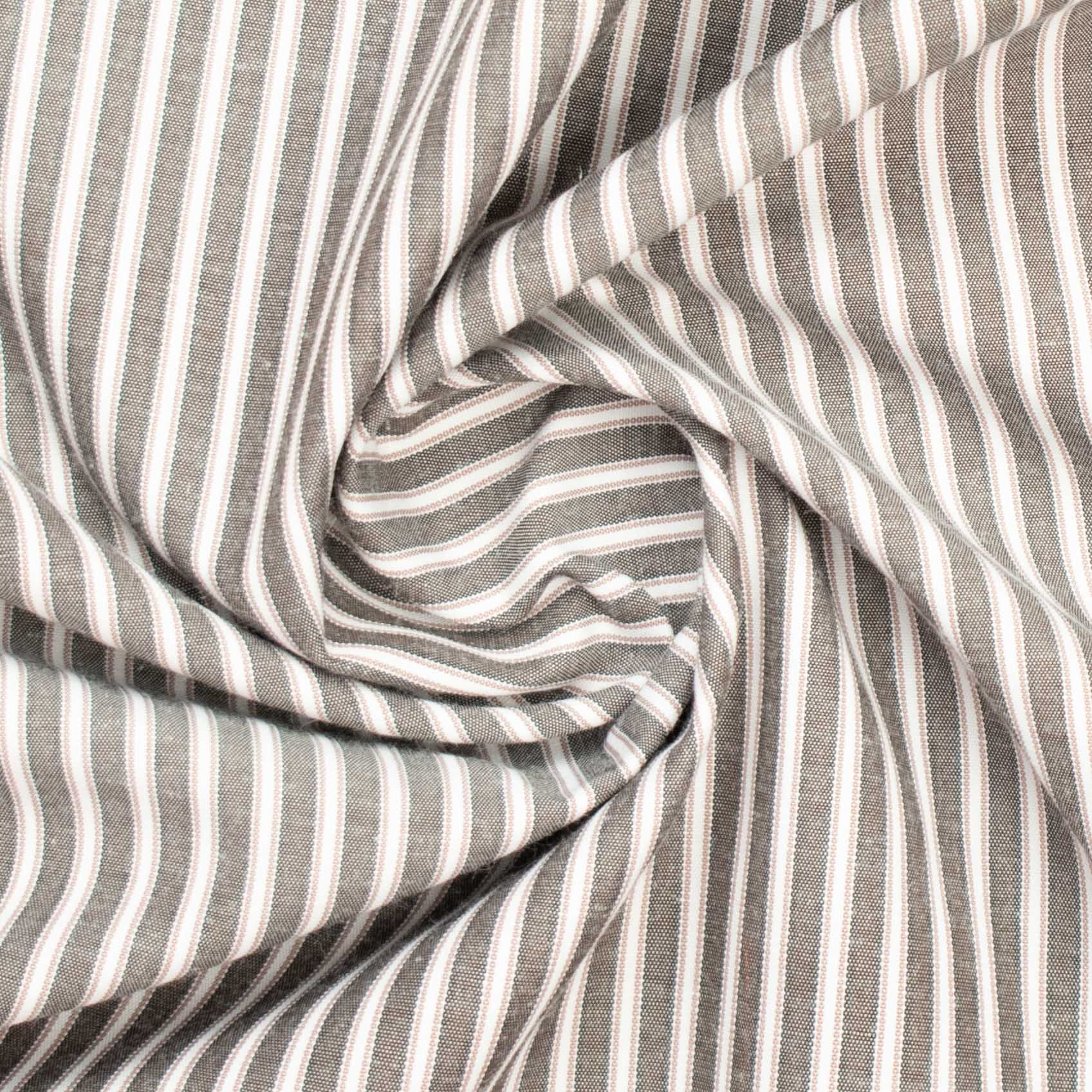 Stripe Shirting Design-44 Brown