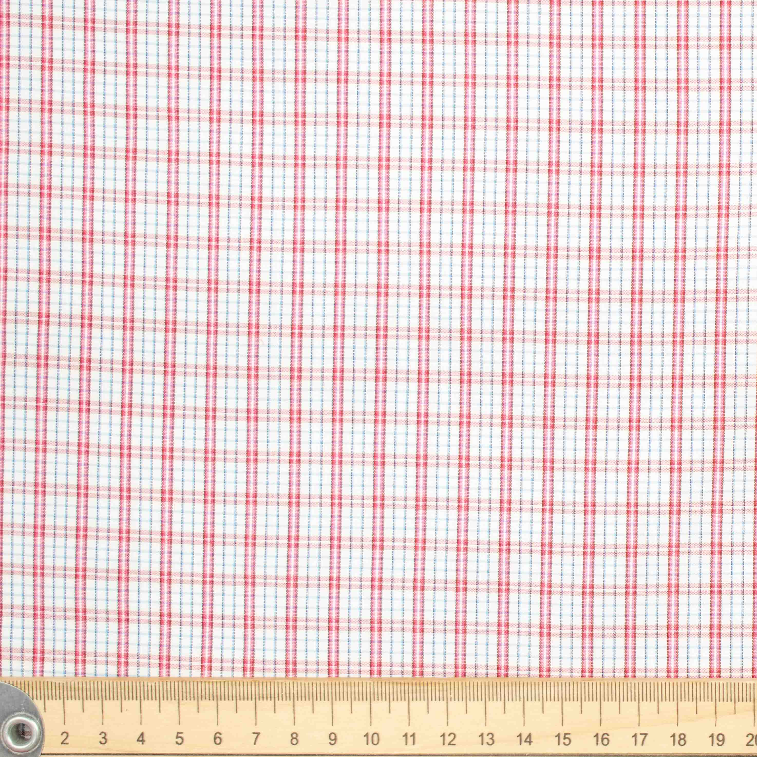 Check Shirting Design-6 Red & Blue