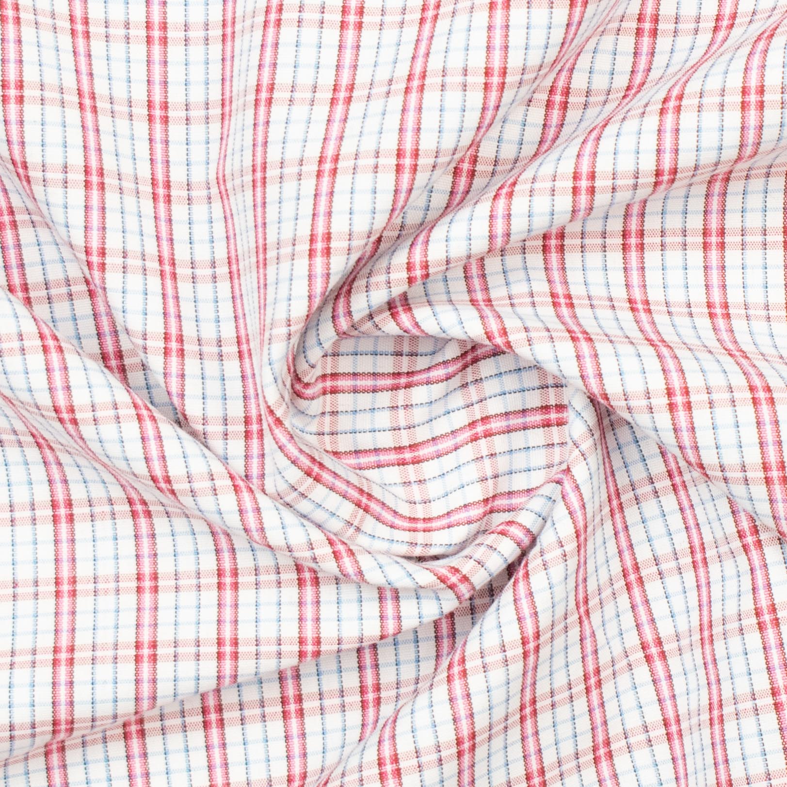 Check Shirting Design-6 Red & Blue