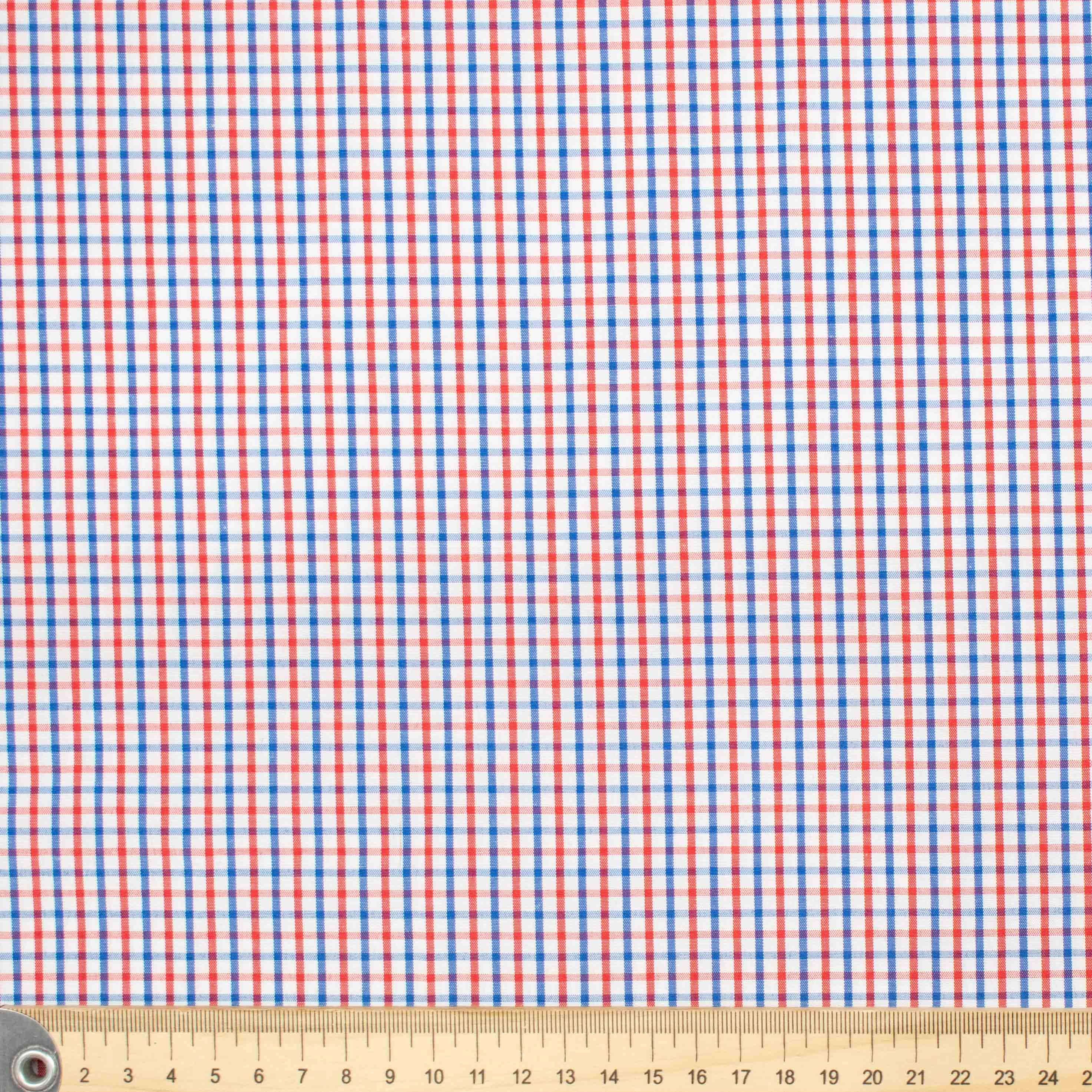Check Shirting Design-10 Red & Blue