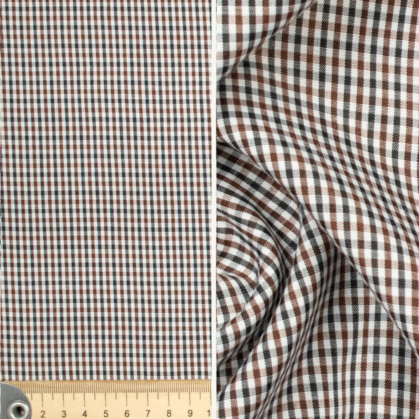 Check Shirting Design-12 Brown & Black