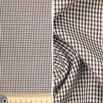 Check Shirting Design-12 Brown & Black