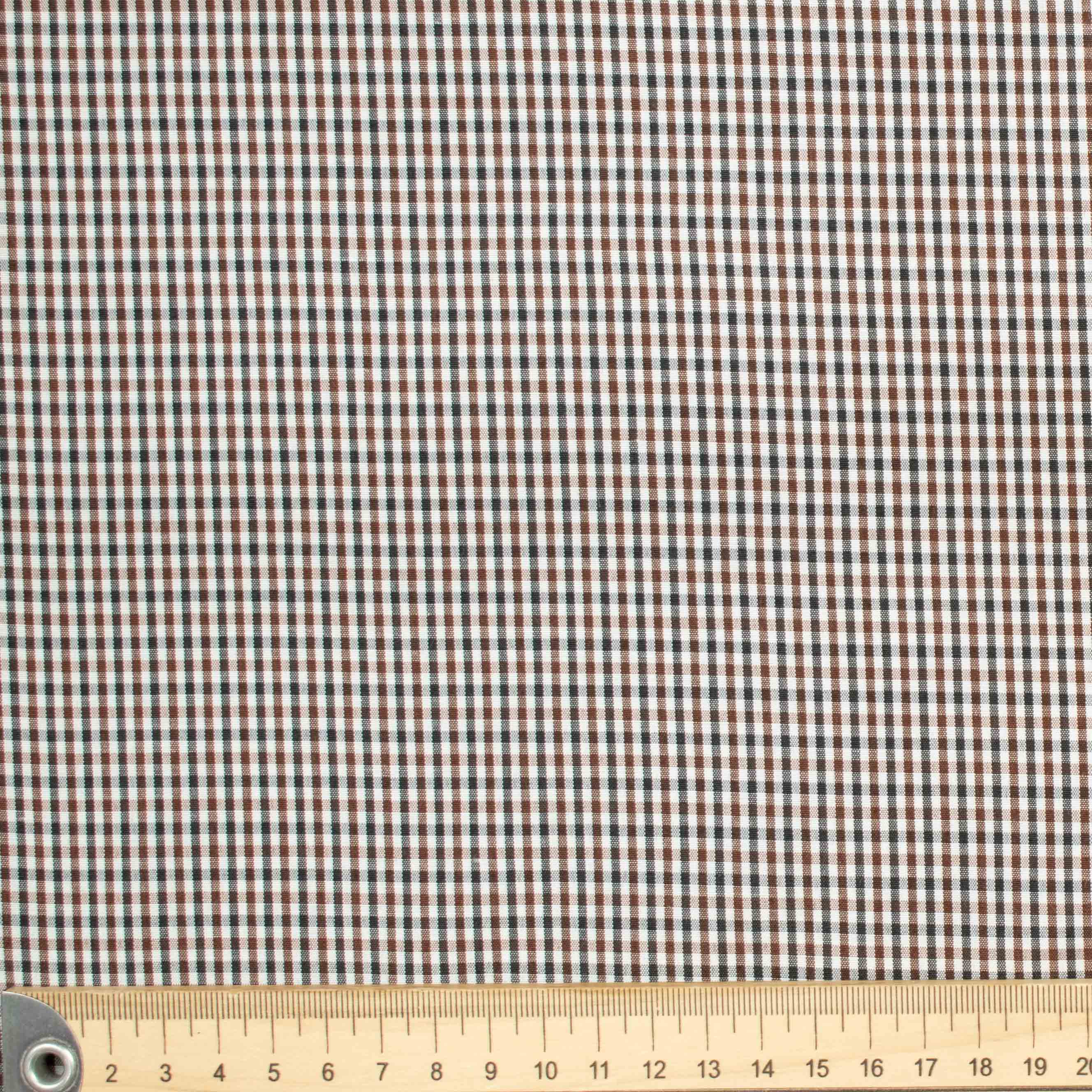Check Shirting Design-12 Brown & Black
