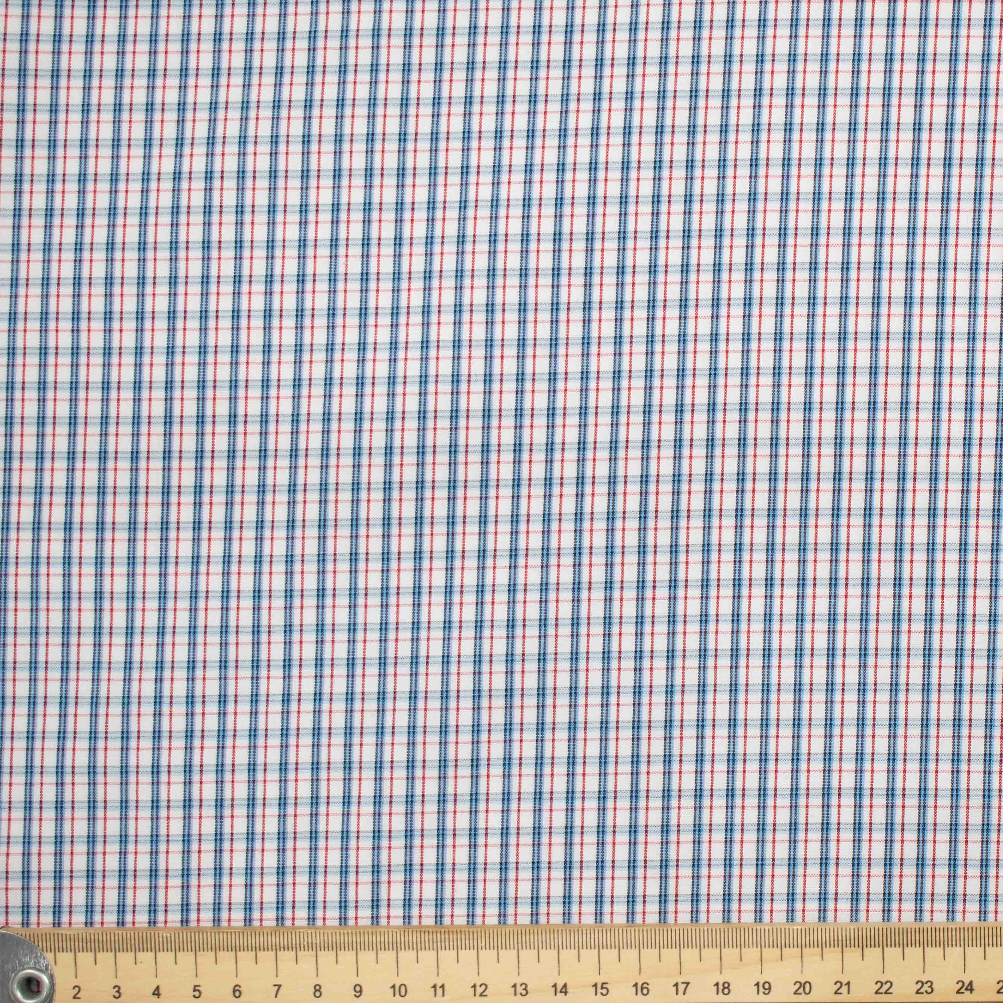 Check Shirting Design-13 Blue & Red
