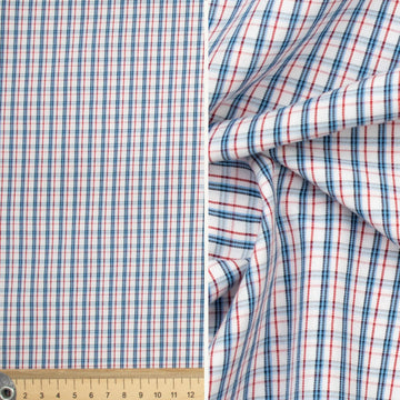 Check Shirting Design-13 Blue & Red