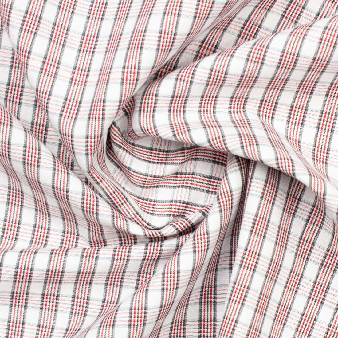 Check Shirting Design-14 Red & Grey