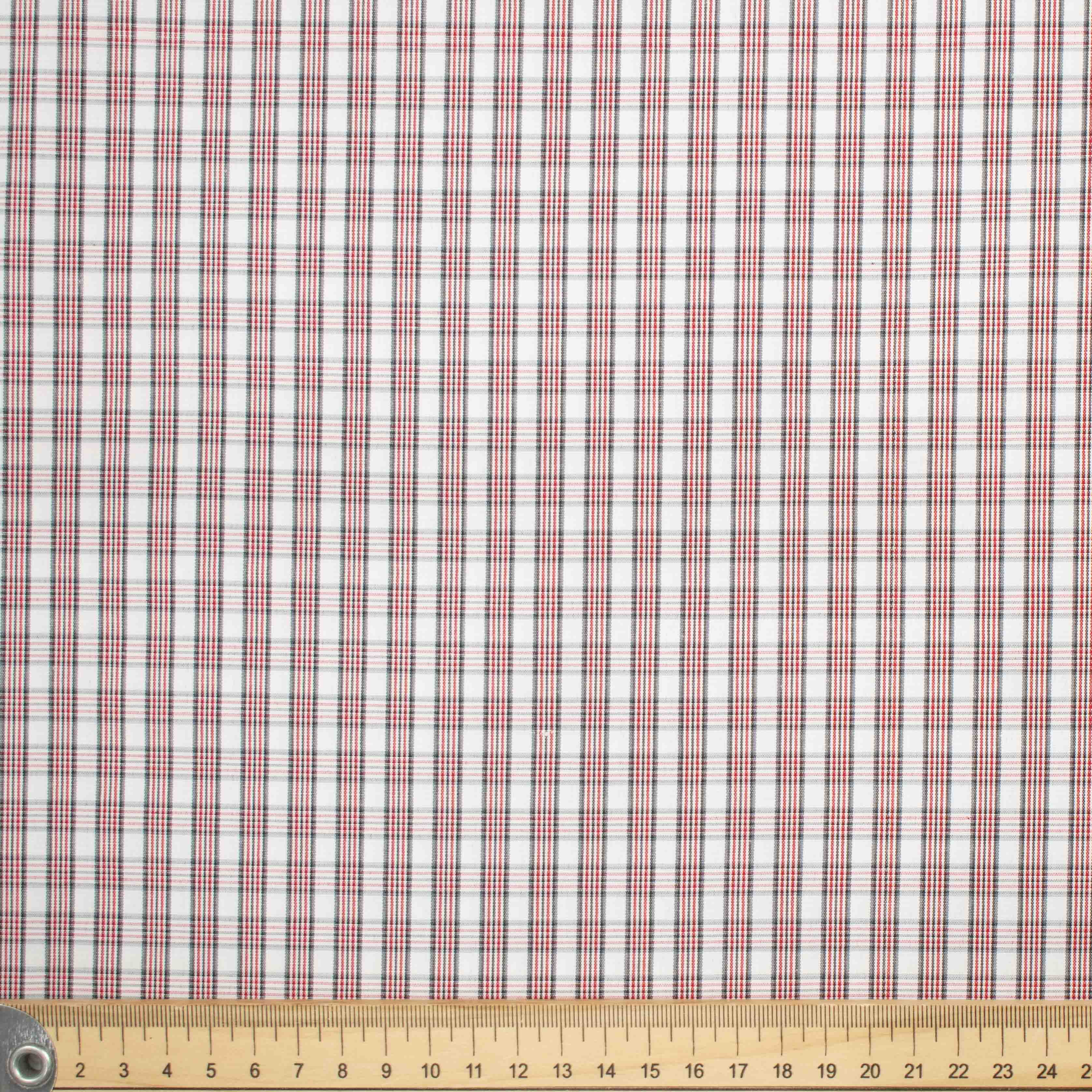 Check Shirting Design-14 Red & Grey