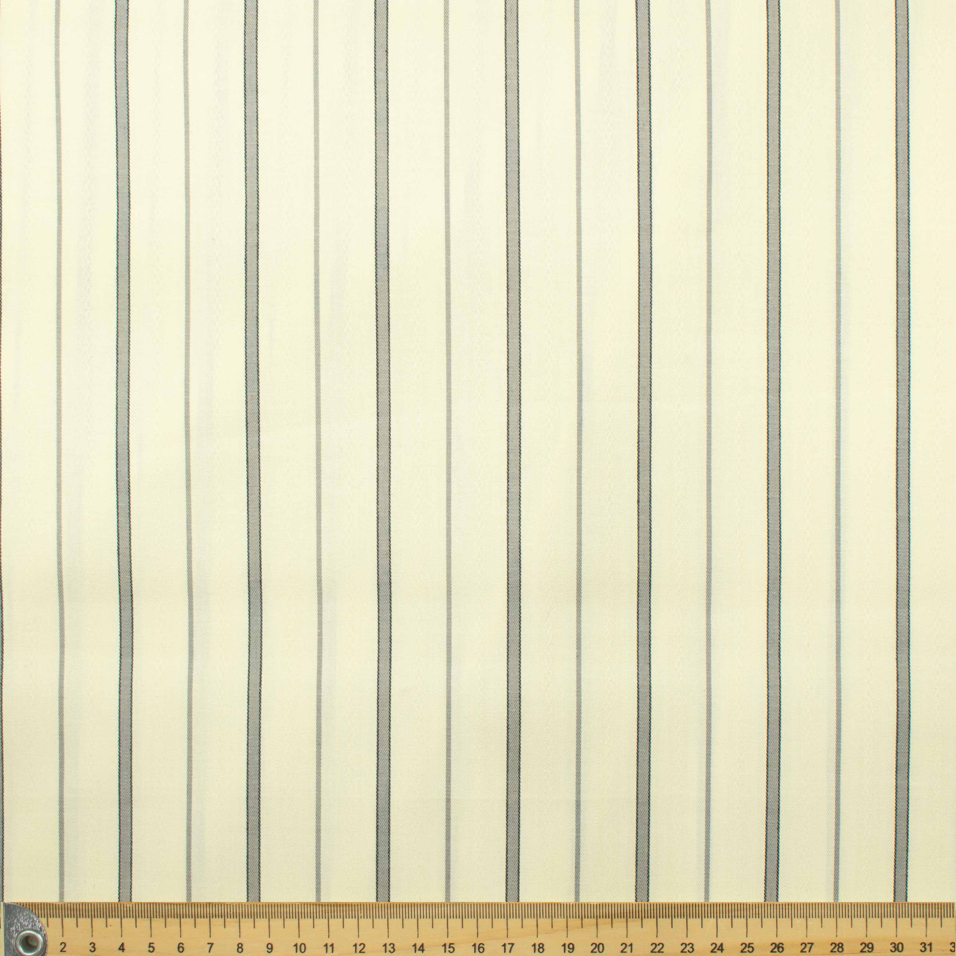 Stripe Shirting Design-8 Grey Stripes on Pale Yellow