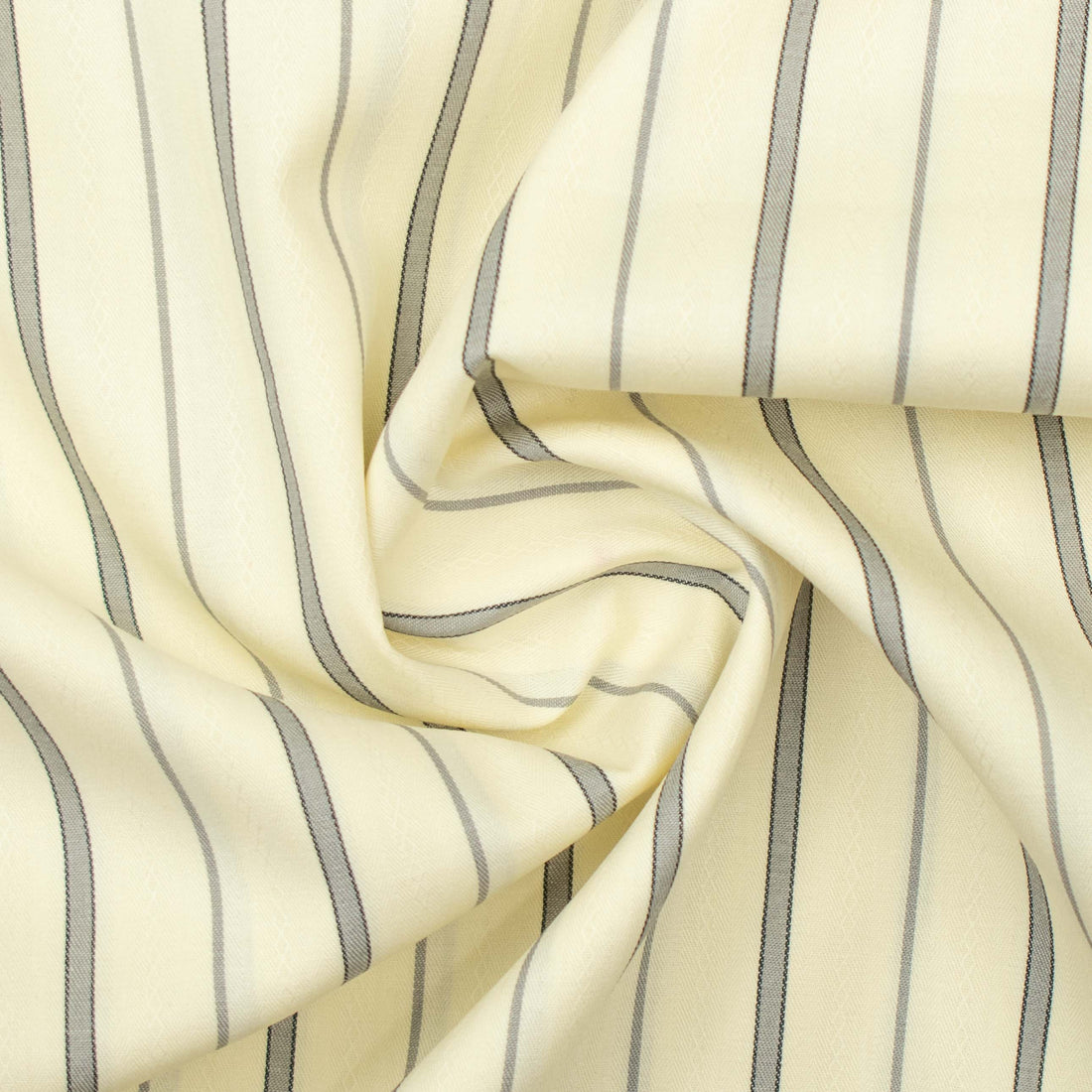 Stripe Shirting Design-8 Grey Stripes on Pale Yellow