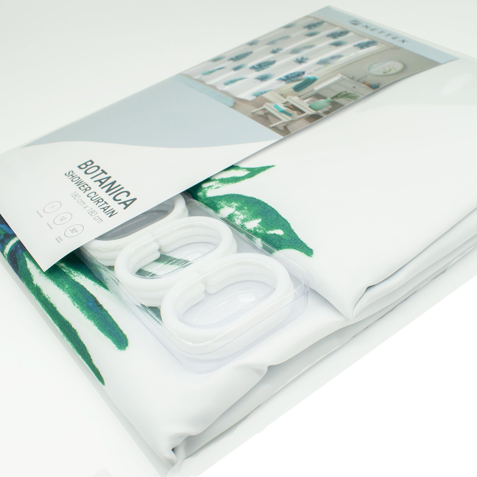 Shower Curtain Design-Botanica 180CM X 180CM